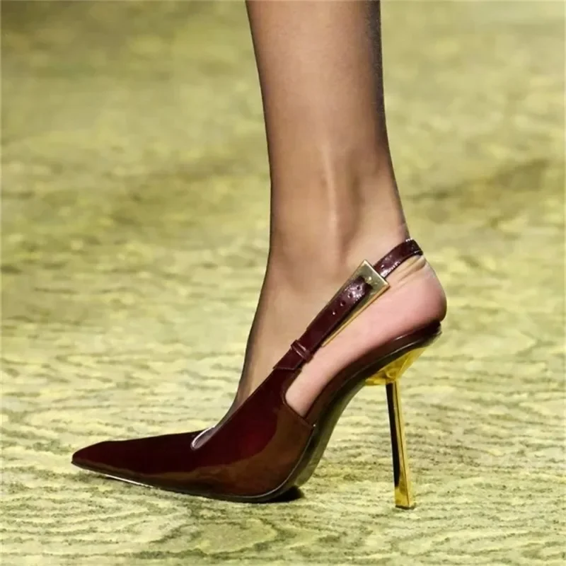 Spitze dünne Ferse sexy Modenschau High Heel Sandalen neue einz eilige Schnalle Riemen europäische amerikanische Größe 34-43 Damenschuhe