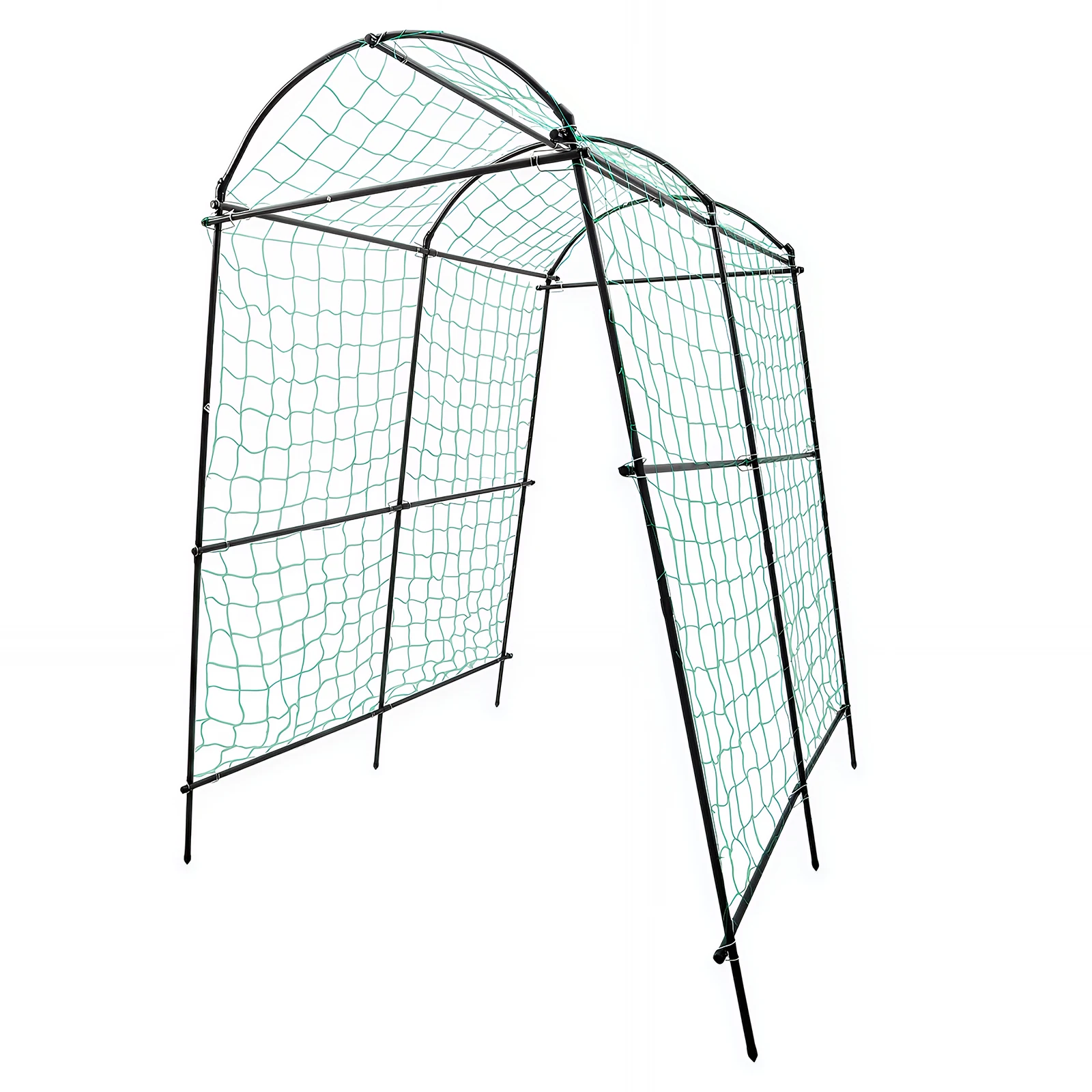 Gartenspalierbogen für Kletterpflanzen – 7,55 Fuß Höhe, 77 Pfund Tragkraft, verstellbare Breite (3,6–5,9 Fuß), schwarzer Stahl ​ Image