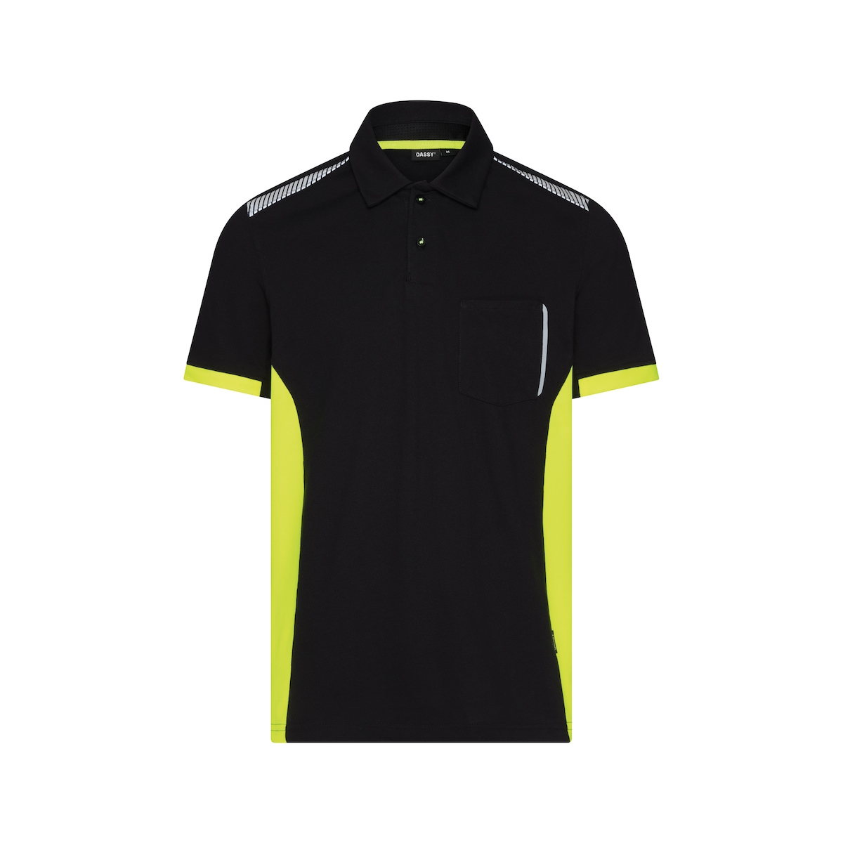 DASSY® Veracruz Poloshirt, Logix, Mesheinsätze, OEKO-TEX®, Veredelung schwarz/neongelb 3XL Image