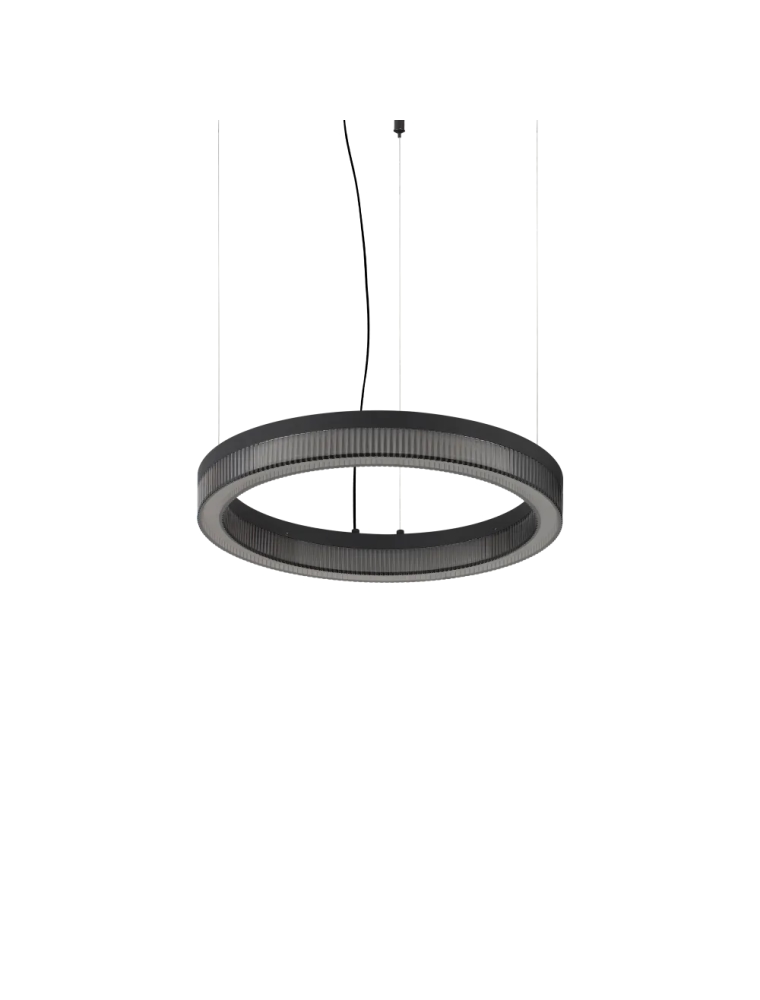 ideal lux, crown sp d40, led-pendelleuchte aus messingbeschichtetem metall und polycarbonat Image