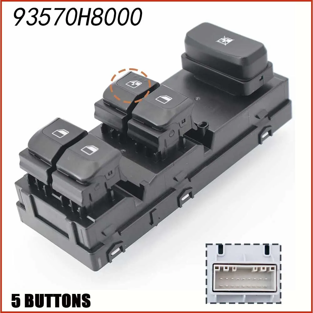 93570-H8000 per KIA RIO 2018 2019 2020 2021 2022 Pulsantiera kia stonic KIA STONIC Interruttore Alzacristallo Elettrico Anterior