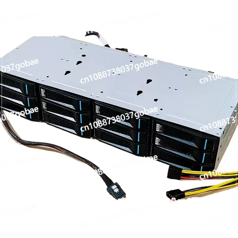 12-Schachtel 3,5-Zoll-6-Gb-Festplattenkäfig, 12-Gb-Speicher NAS Black Qunhui CDN Hot-Swap-fähiges Gehäuse der SAS-Serie