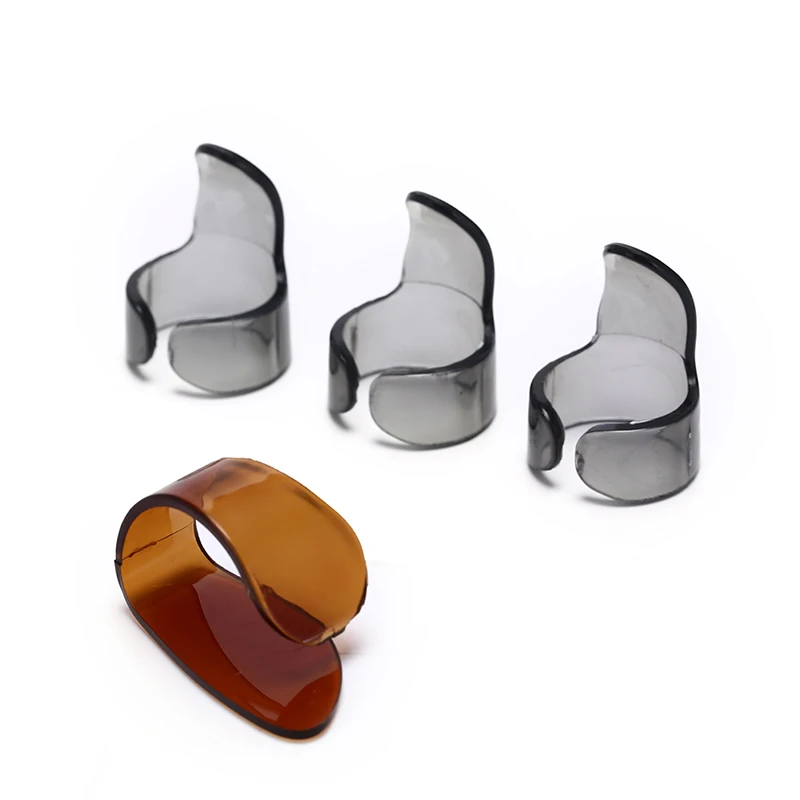 4 Stücke Finger Gitarre Pick 1 Daumen 3 Finger Picks Plektrum Gitarre Zubehör Image