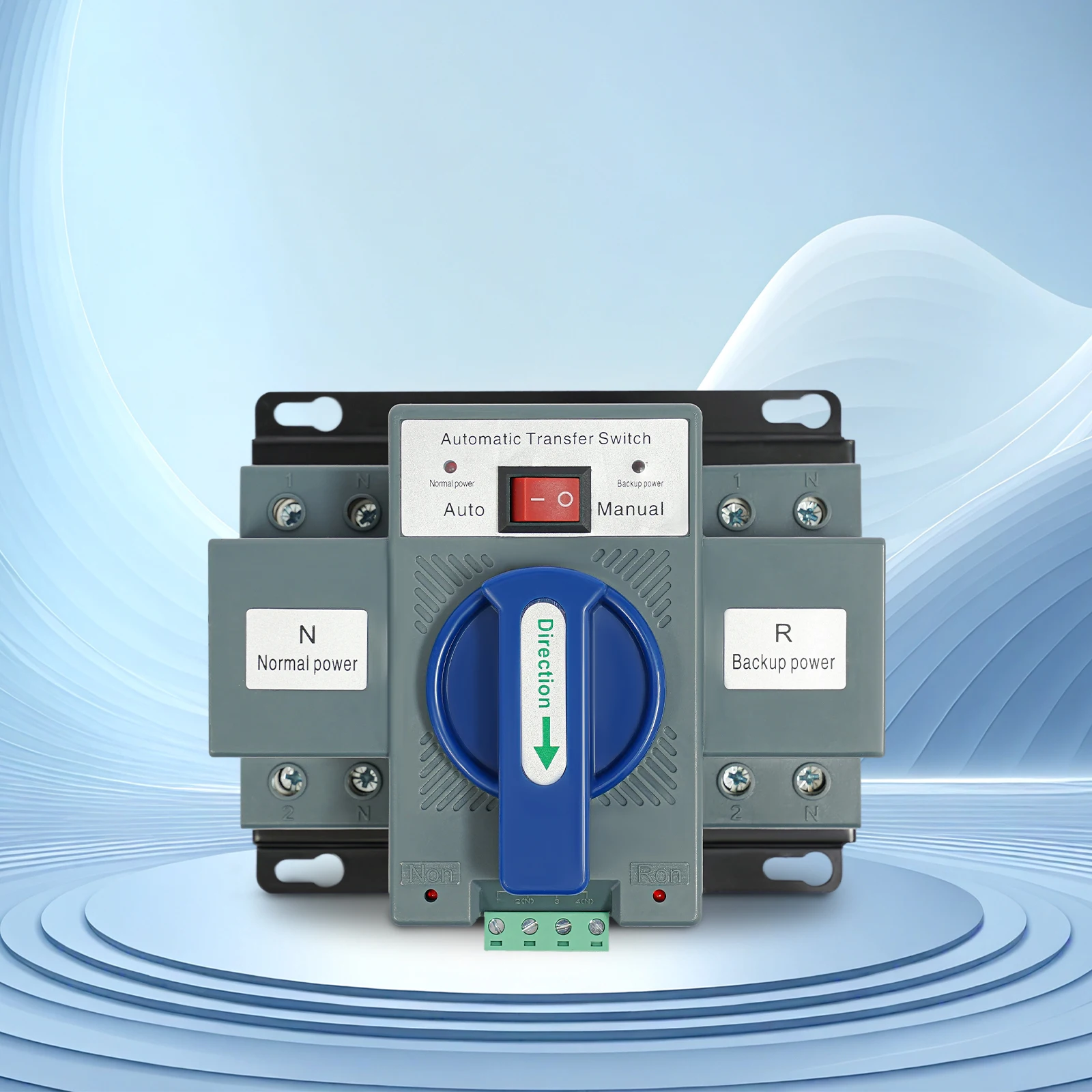 2-Sekunden-Doppelstromversorgung Automatischer Umschalter | Auto/Manueller Modus CE-Zertifizierter Netzschalter für Zuhause und Büro Image
