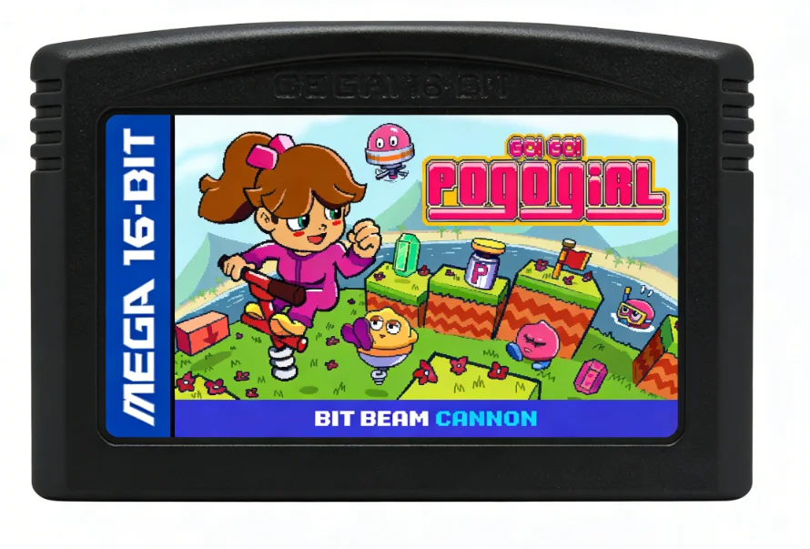Los! Los! PogoGirl MD 16-Bit-Spielkarte für Mega Drive Spielkonsole Image