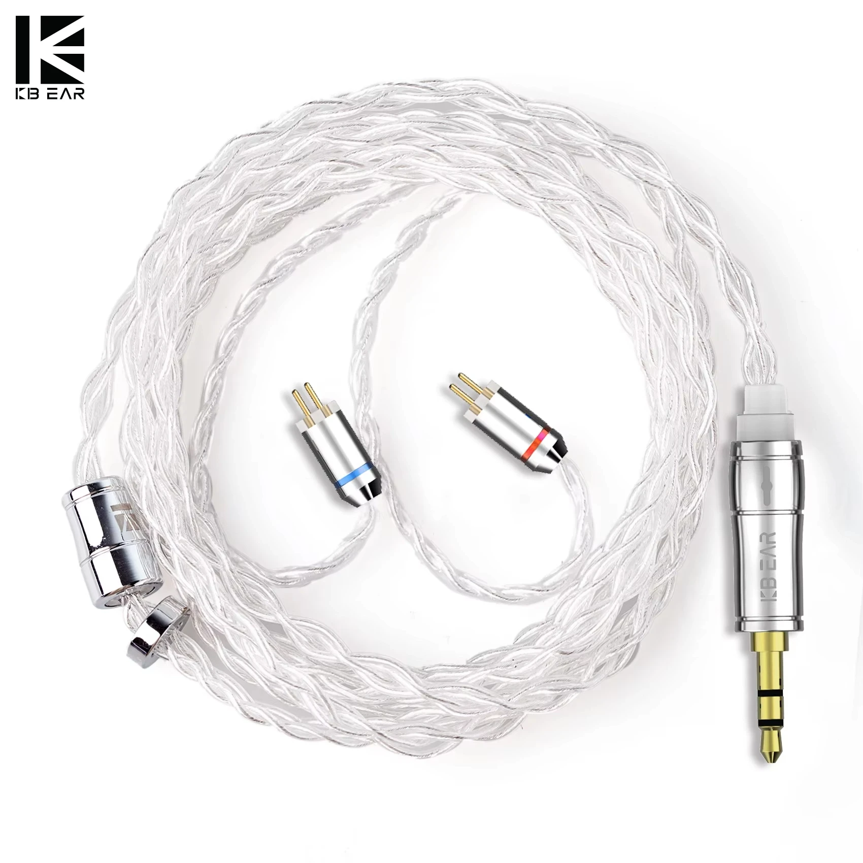 Kbear limpid 4 core 4n Kopfhörer kabel aus reinem Silber 3.5/2.5/4,4mm mmcx/2pin/qdc/tfz Kopfhörer-Ohrhörer für ks1 kz zs10 pro ks1 ks2 Image