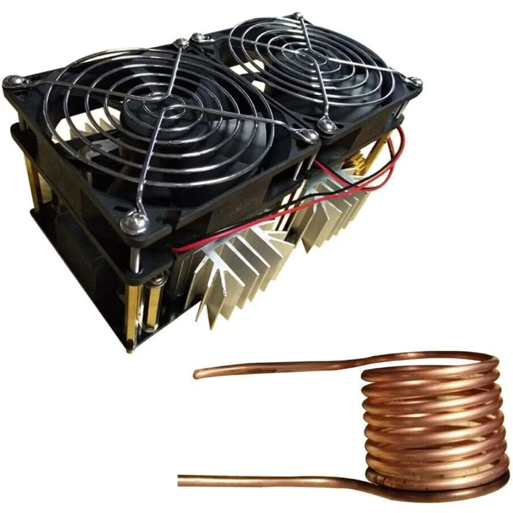 1800W 12V-48V ZVS Induktionsheizplatinenmodul, Heizung Netzteil 40A, Flyback-Treiberheizung + Kupferrohr Image