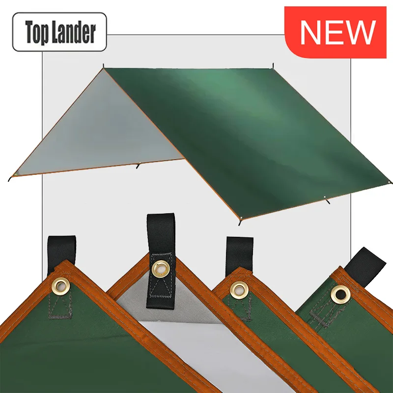 Wasserdichte Campingplane Ultraleicht Sonnensegel 5x3m 4x3m 3x3m 4x4m Gartenpavillon Strand Sonnenzelt Outdoor Reisezelt Picknick Tarp Image