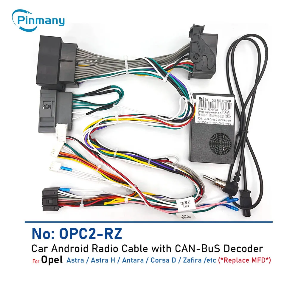 Auto Radio Kabel android kopf einheit Power Kabelbaum Stecker Erhöhen KÖNNEN Bus Adapter OPC2 für Opel Astra H Antara Corsa D Zafira Image