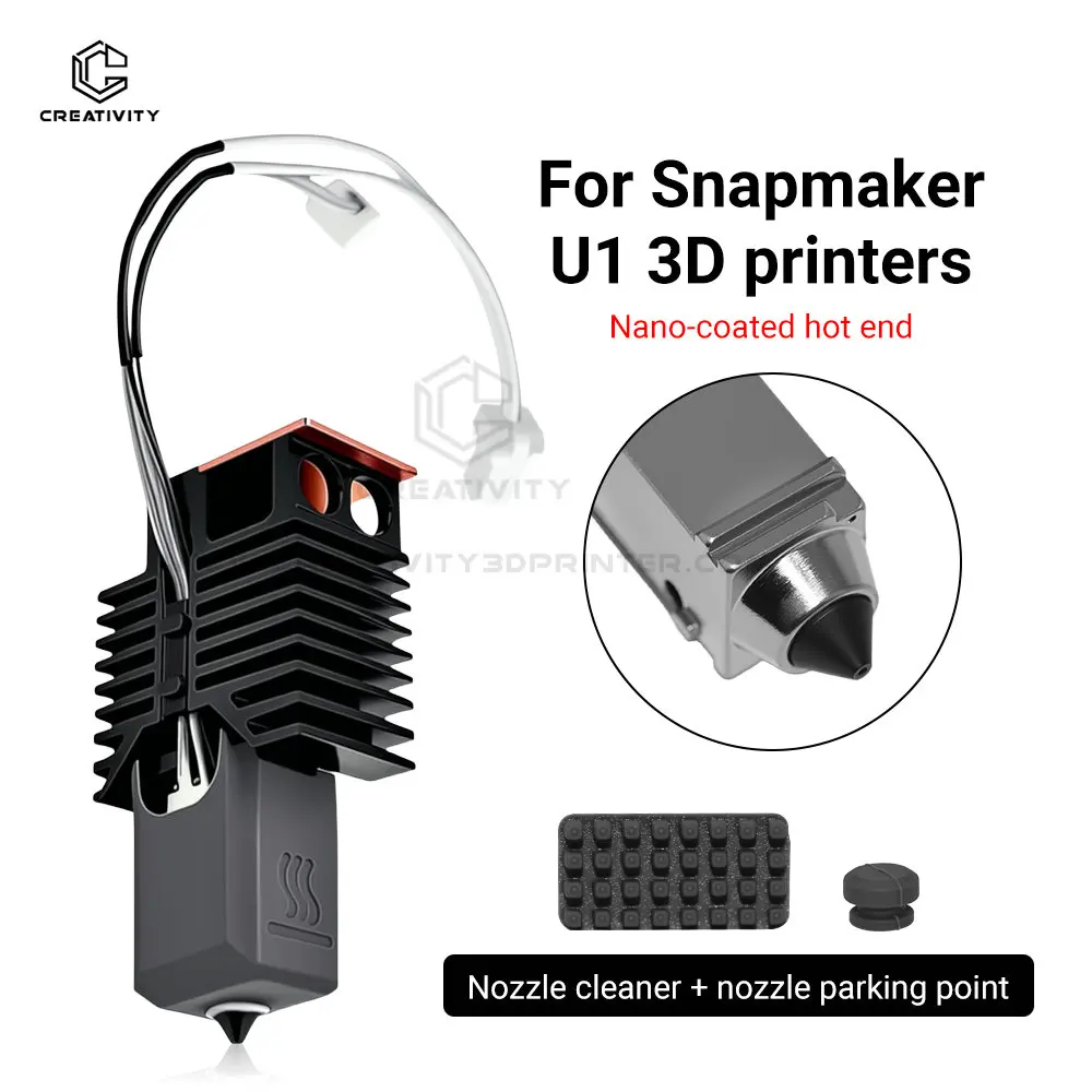 Für Snapmaker U1 Hotend 0,2/0,4/0,6/0,8mm Komplett Montiertes Hotend-Set mit Keramikblock, High-Flow 3D-Drucker U1 Zubehörteile Image