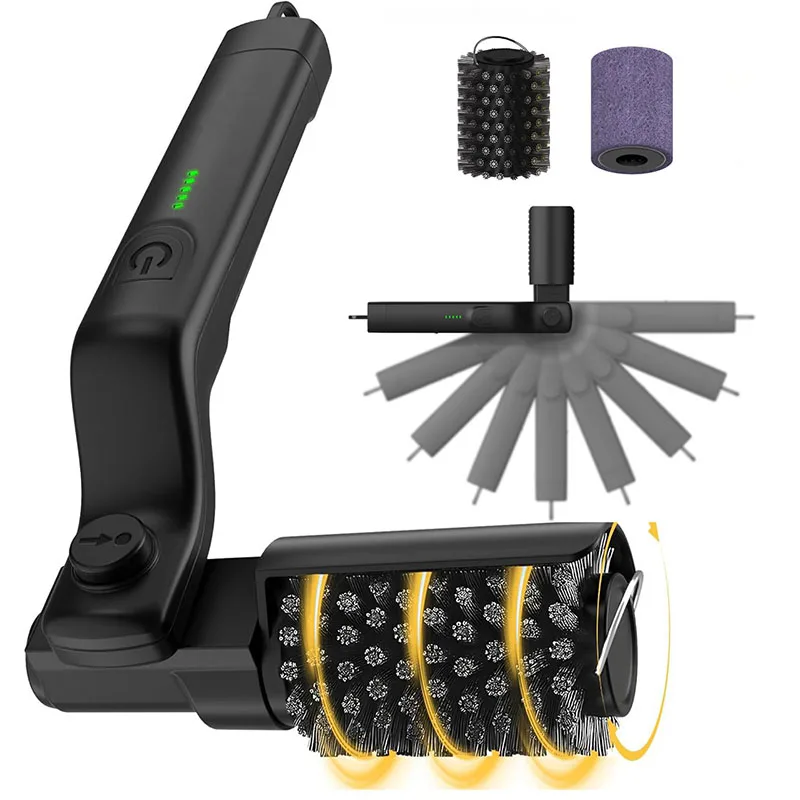 Elektrische Grillbürste Tragbare Grillreinigungsbürste für Starke Ölflecken Stahldraht BBQ-Grillreinigungswerkzeug Kabellose Grillbürsten Image