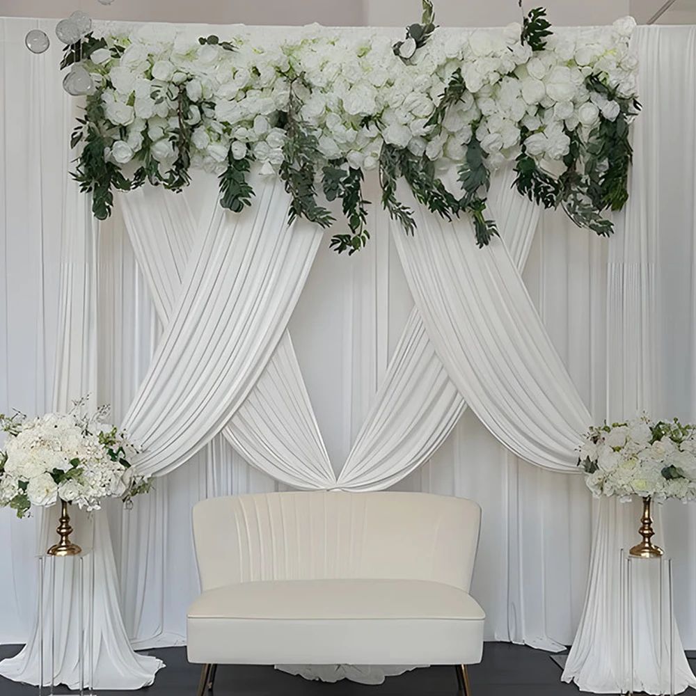 Hintergrundvorhang Faltenfreier Polyesterstoff für Geburtstag Babyparty Fotografie Hochzeitsdekoration Image