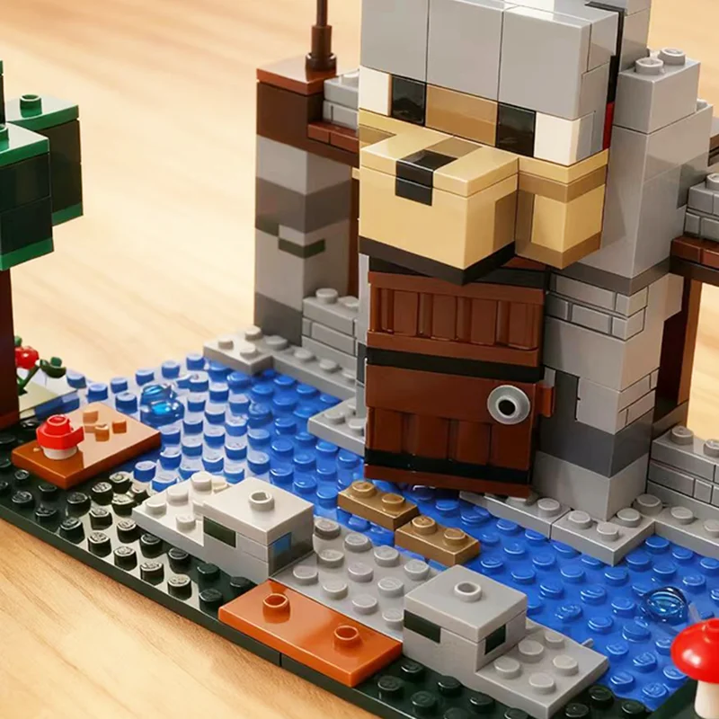 Drittanbieter MOC-kompatible Sets My Pixel World Series Bausteine Wolf House Montagespielzeug für Kinder ﻿ Image