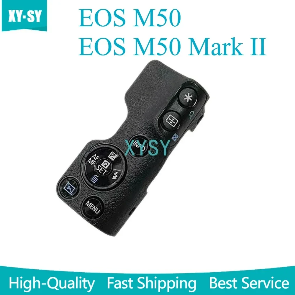 Neue Original für Canon EOS M50/EOS M50 Mark II/M50 I II Hintere Abdeckung Zurück Fall Set Menü taste Tastatur Daumen Gummi Schwarz Image