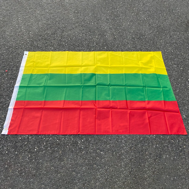 Aerlxemrbrae-Flagge, litauische Flaggen, 3 x 5 Fuß/90 x 150 cm, hängende Litauen-Flaggenbanner Image