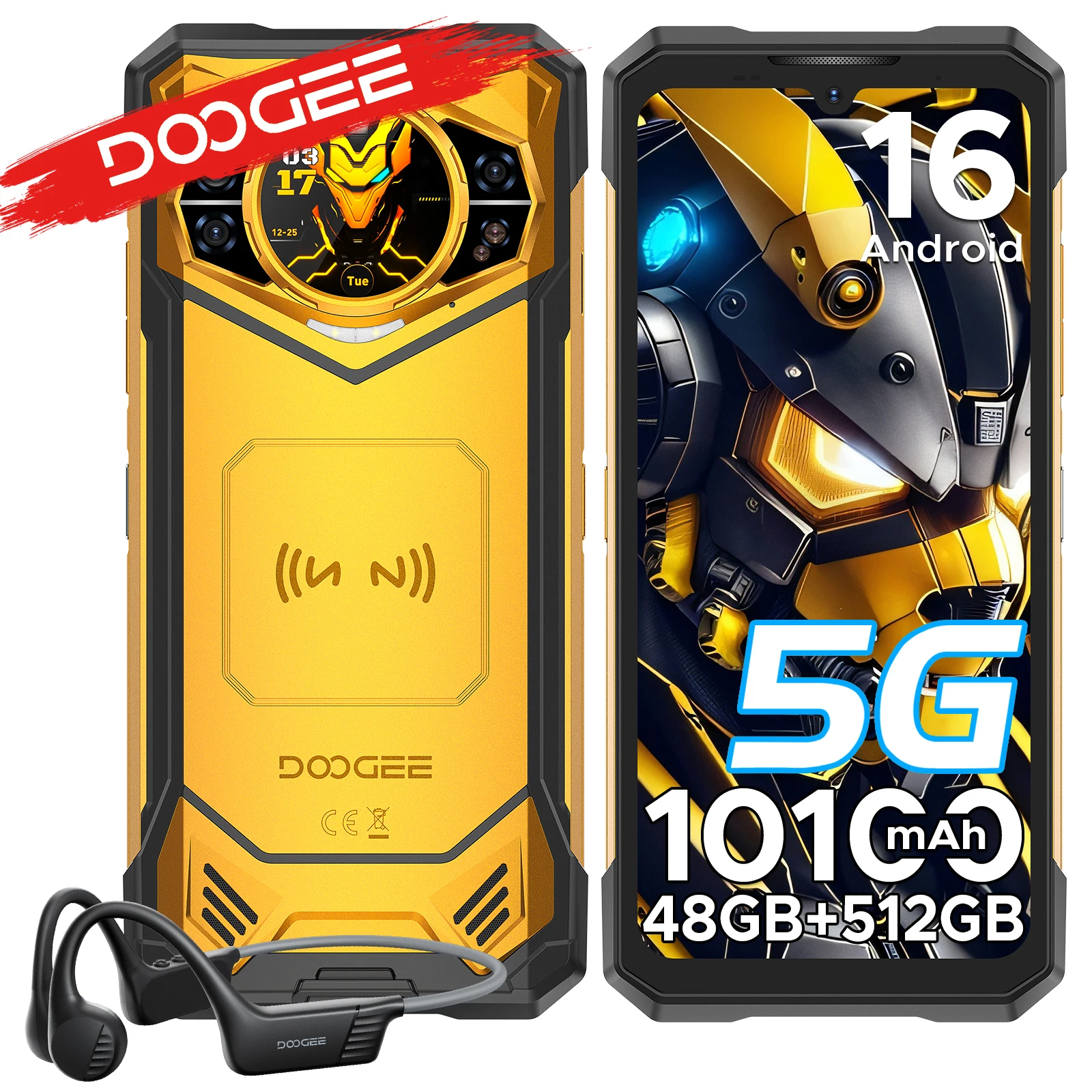 DOOGEE S200 X VIP Edition 5G AI Outdoor-Smartphone Android 16 48GB+512GB Smartphone 1,32