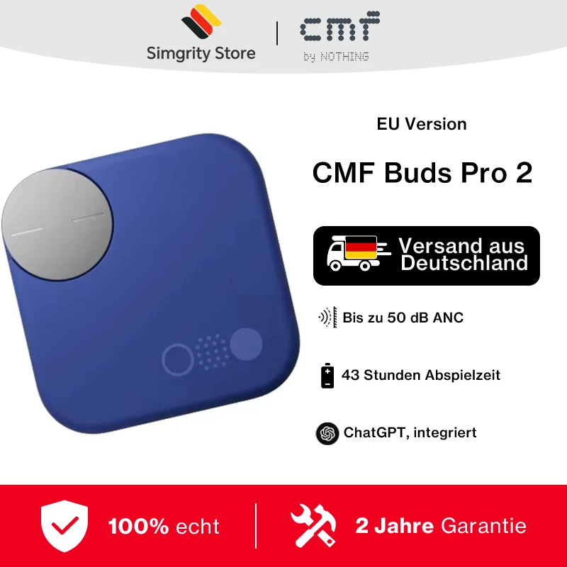 CMF Buds Pro 2 with 50 dB Hybrid Active Noise Cancellation 6HD MICS Image