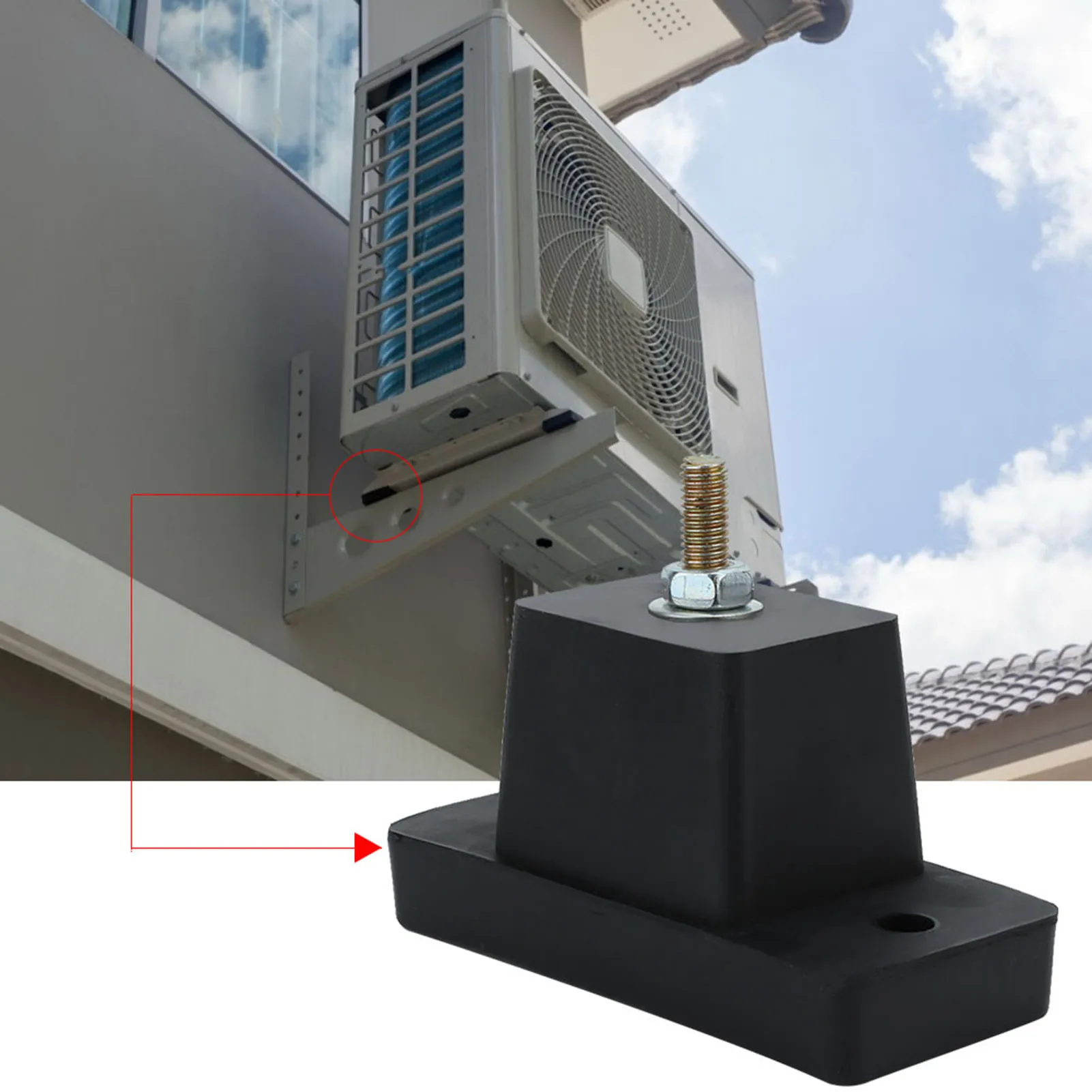 Outdoor Klimaanlage Halterung Kissen Shock Pad Basis Shock Proof Fuß Kissen für Outdoor Klimaanlage Halterung Shock Pad Image