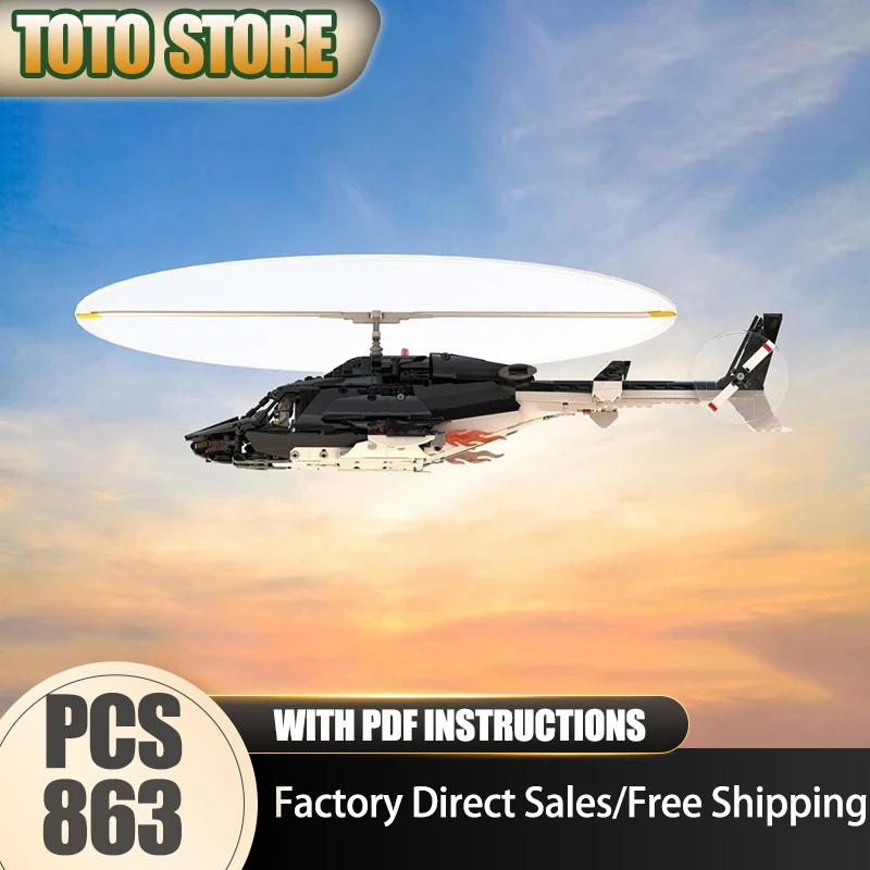 Moc Bausteine Special Ops Hubschrauber Air Wolf Technologie Blöcke Weihnachten Militär Serie Modell Spielzeug DIY Set Montage Geschenke Image