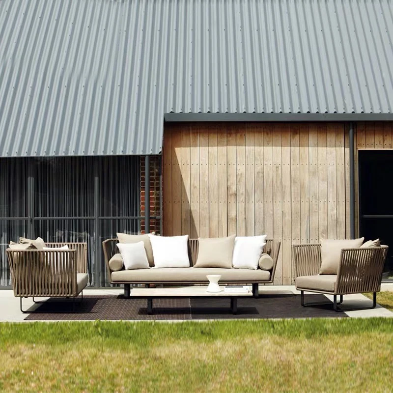 Outdoor Sofa Gartenmöbel Sets Innenhof Terrasse Balkon Gartenmöbel Sets Freizeit Wohnzimmer Muebles Terrassenmöbel