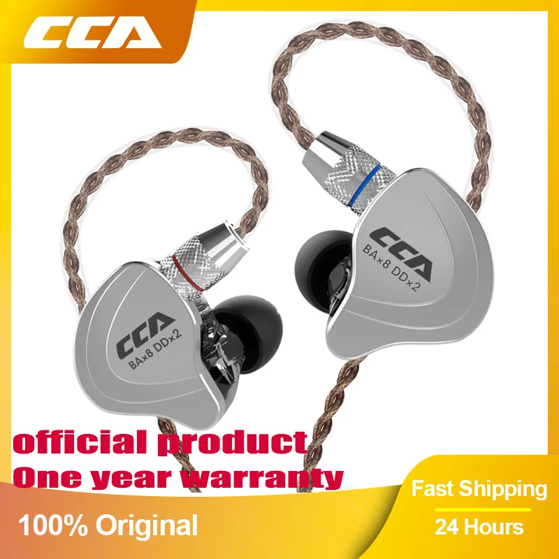 CCA C10 Kopfhörer 4BA + 1DD Hybrid-Technologie HiFi In Ear Musik DJ Gamer Sport Kopfhörer Active Noice Cancelling Monitor Headset Image