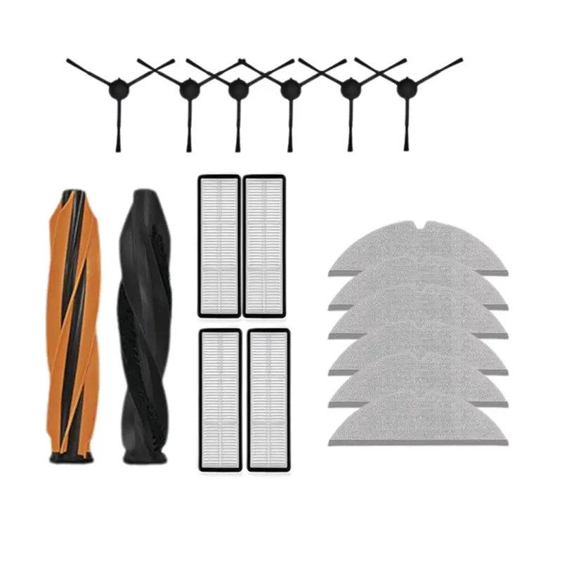 YCOC-Zubehör-Ersatzset für Dreame D20 Pro/D20 Plus Roboterstaubsauger, inklusive Hauptbürste, Seitenbürste, Filter und Wischtuch Image