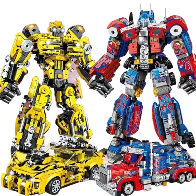 800PCS Technische Auto Transformation Cybertron Hero Roboter Bausteine Lkw Sport Auto Ziegel Spielzeug Geschenk Für Kind Kinder Image