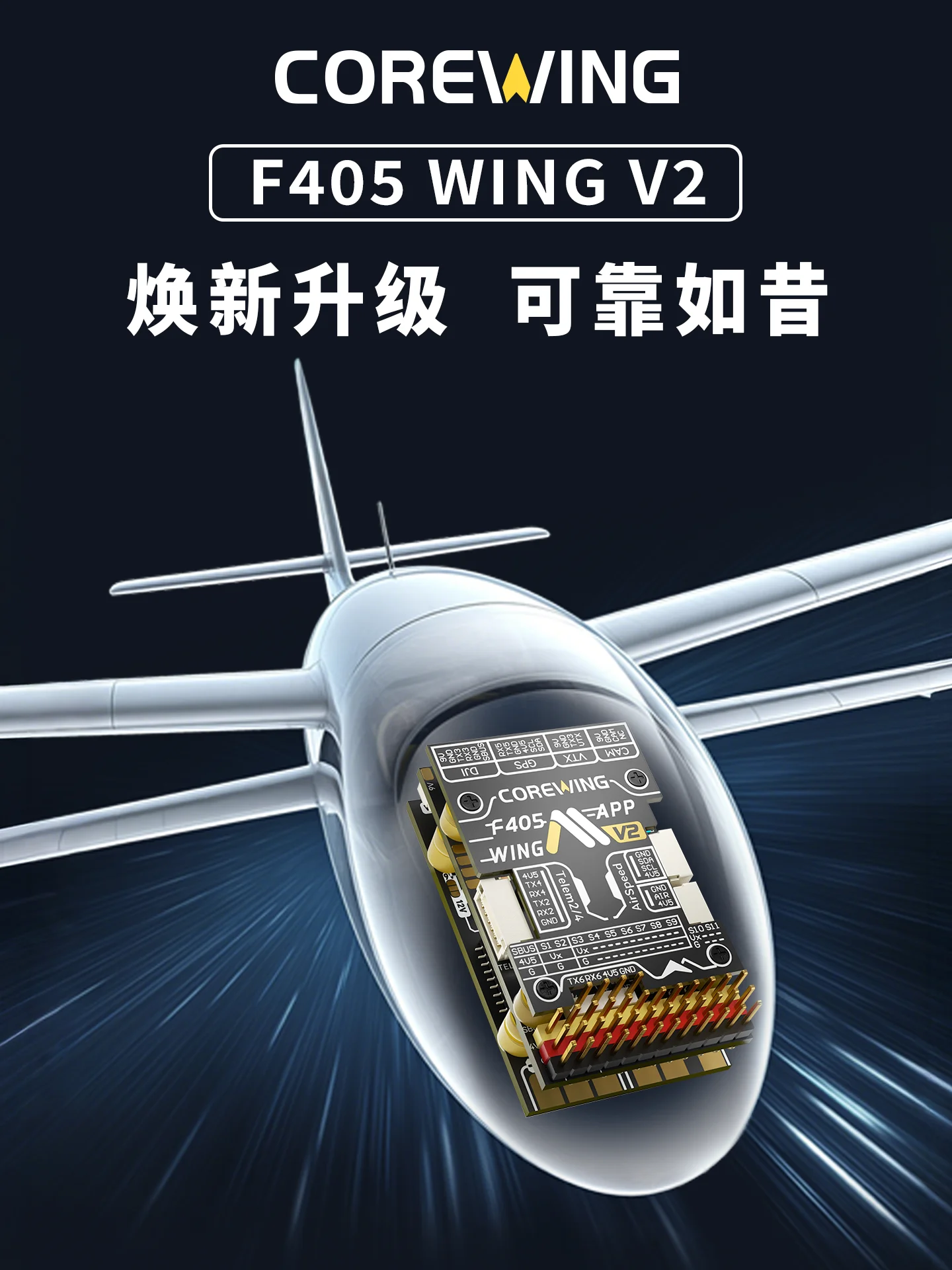 CoreWing F405 Wing APP V2 SpeedyBee APP Voreinstellung unterstützt als Fixed Wing DIY-Teile Image