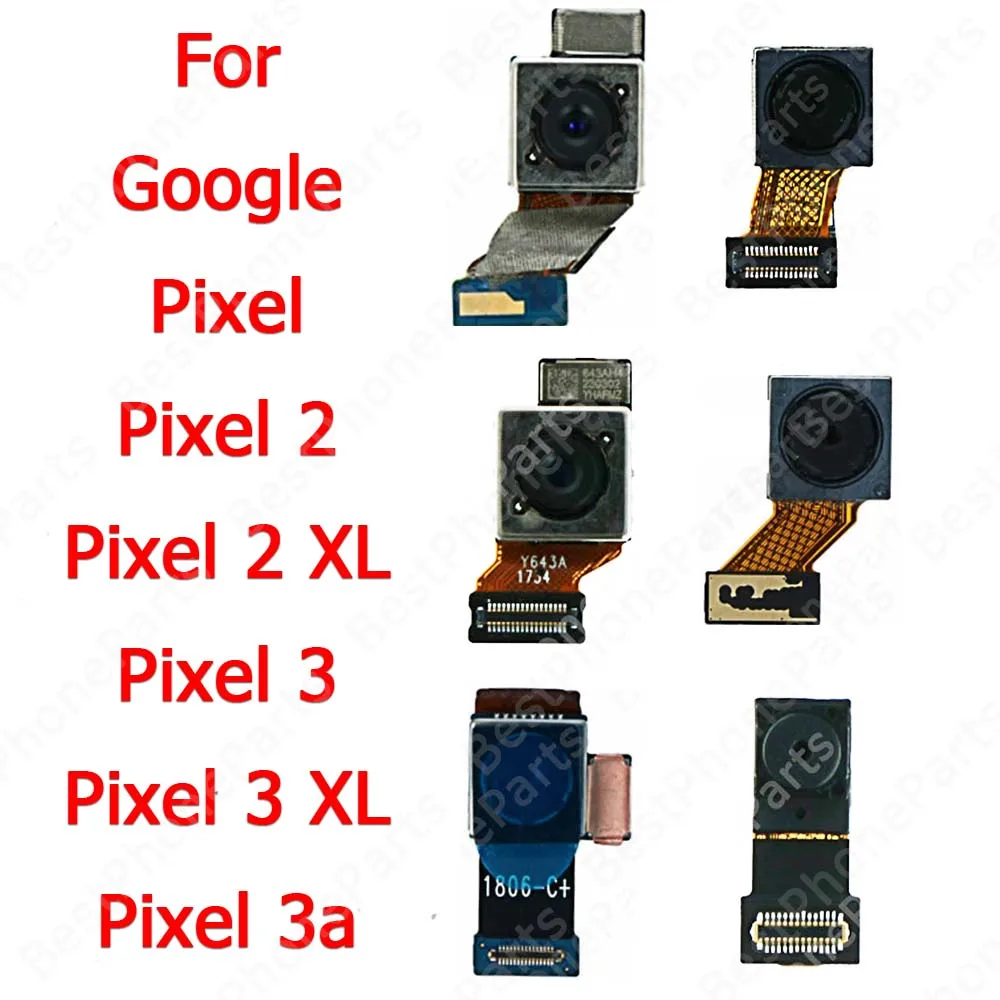 Vorder rückansicht gegenüber Kamera für Google Pixel 2 3 3a xl Selfie große hintere Rückseite Kamera modul Flex kabel Ersatz Image