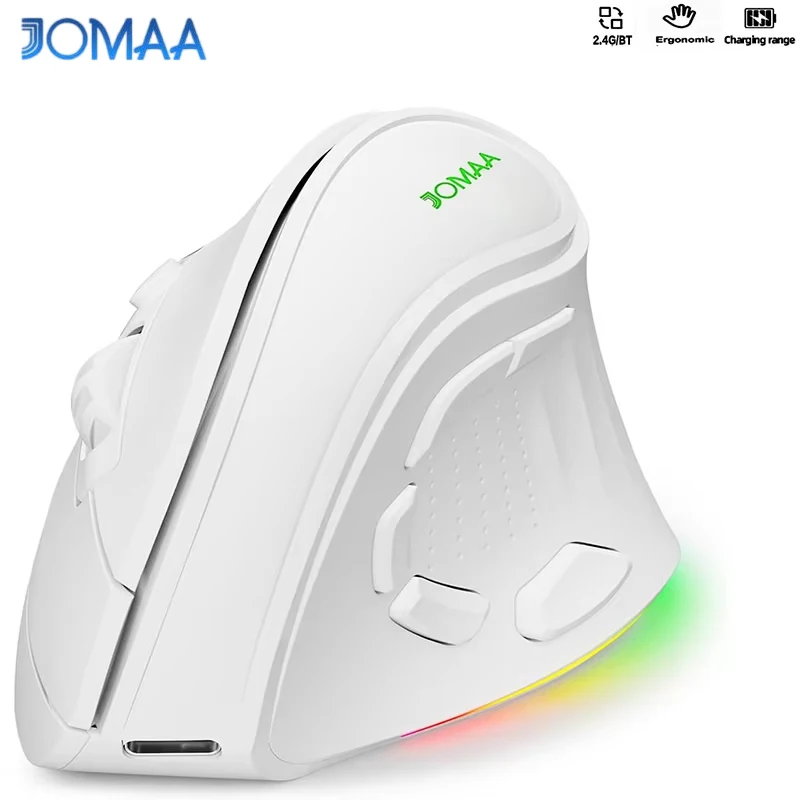 JOMAA-Wireless AI Mouse, 2,4 G, Bluetooth, Sprachaufzeichnung, künstliche Intelligenz, 1600 DPI, USB, Spracherkennung, Suche Image