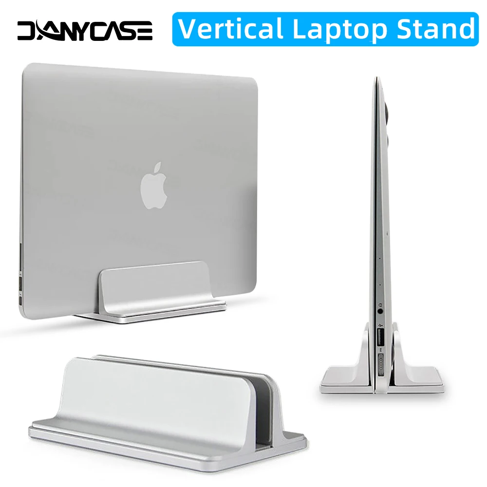 Vertikaler Laptop-Ständer für MacBook Air Pro 13 15 16, Desktop-Aluminium-Ständer mit verstellbarer Dock-Größe für Notebook-Ständer Image