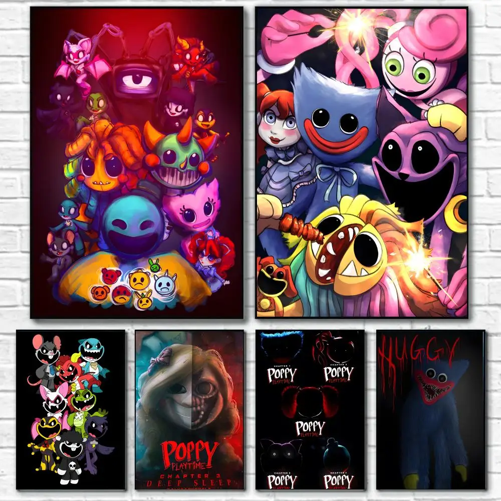 Anime P-Poppy P-Play T-Time Poster, Leinwandgemälde mit Drucken, Dekoration für Zuhause, Schlafzimmer, Wohnzimmer, Geschenk