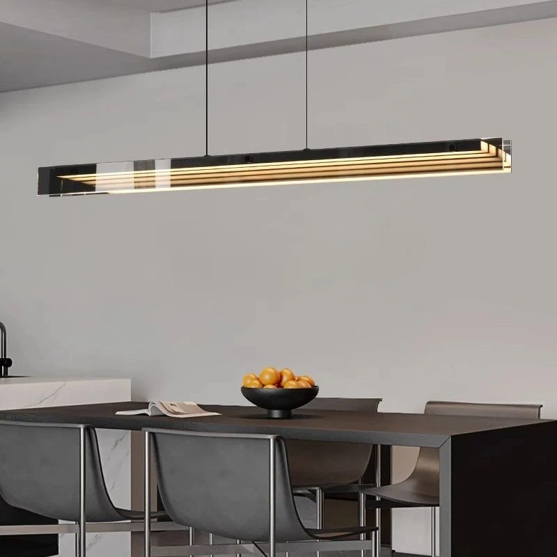 Moderne Lange Glas-Pendelleuchten für Esstisch Küche Insel Büro Schreibtische Kronleuchter Wohndekor Innenbeleuchtung