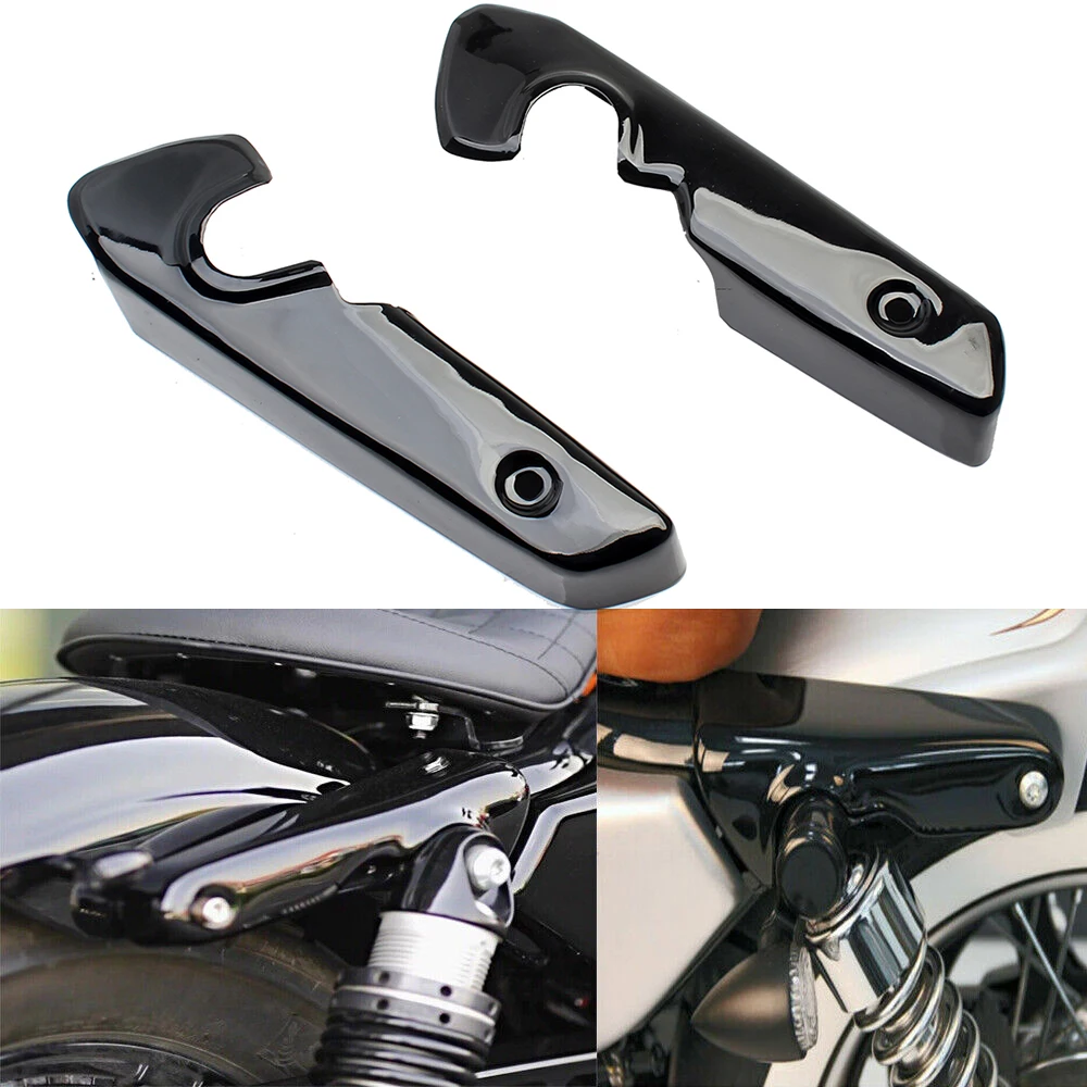 Glänzend schwarze Motorrad-Heckfender-Kotflügel-Stützhalterung für Harley Sportster XL883 1200 72- 48 Nightster SuperLow Image