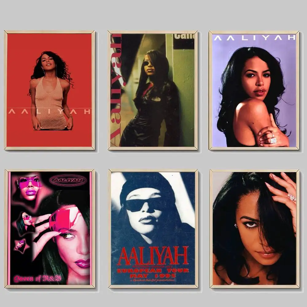 Pop-Sängerin A_Aaliyah Album Hochwertige Drucke und Poster HD-Qualität Poster Wandkunst Gemälde Studierzimmer Heimdekoration Image