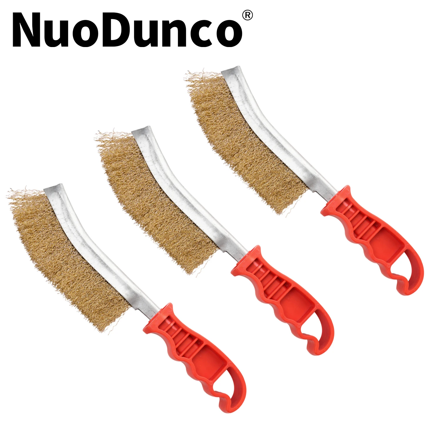 1/3 stücke Multi-funktion Werkzeug Kupfer Überzogene Draht Pinsel Langen Griff Pinsel Für Küche Grill Spezielle Platte Rost Entfernung Image