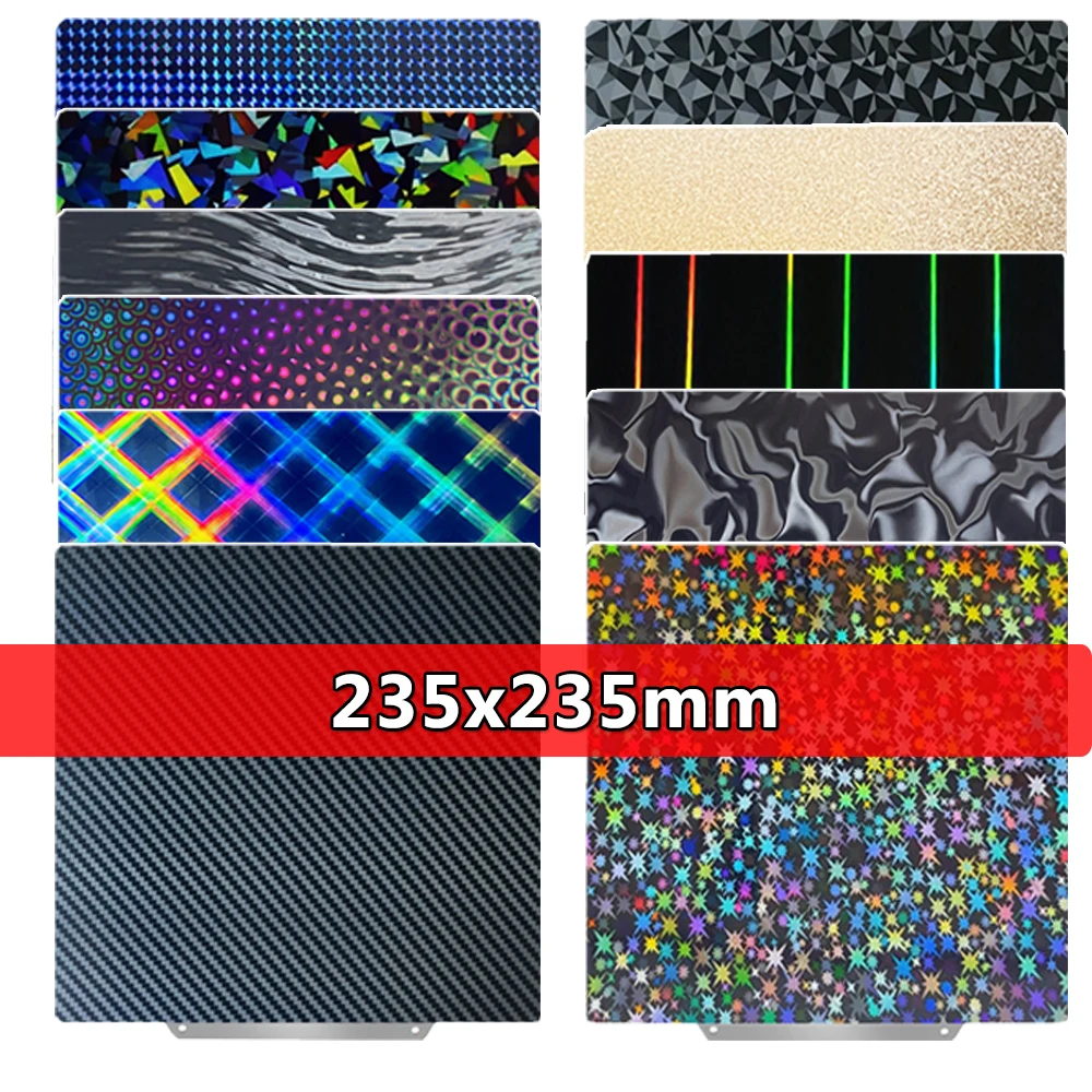 235 x 235 mm Druckblech für Elegoo Neptune 4, Neptune 4/3 Pro Bauplatte, doppelseitiges Federstahlblech Ender 3, Ender 5 CR20 Image