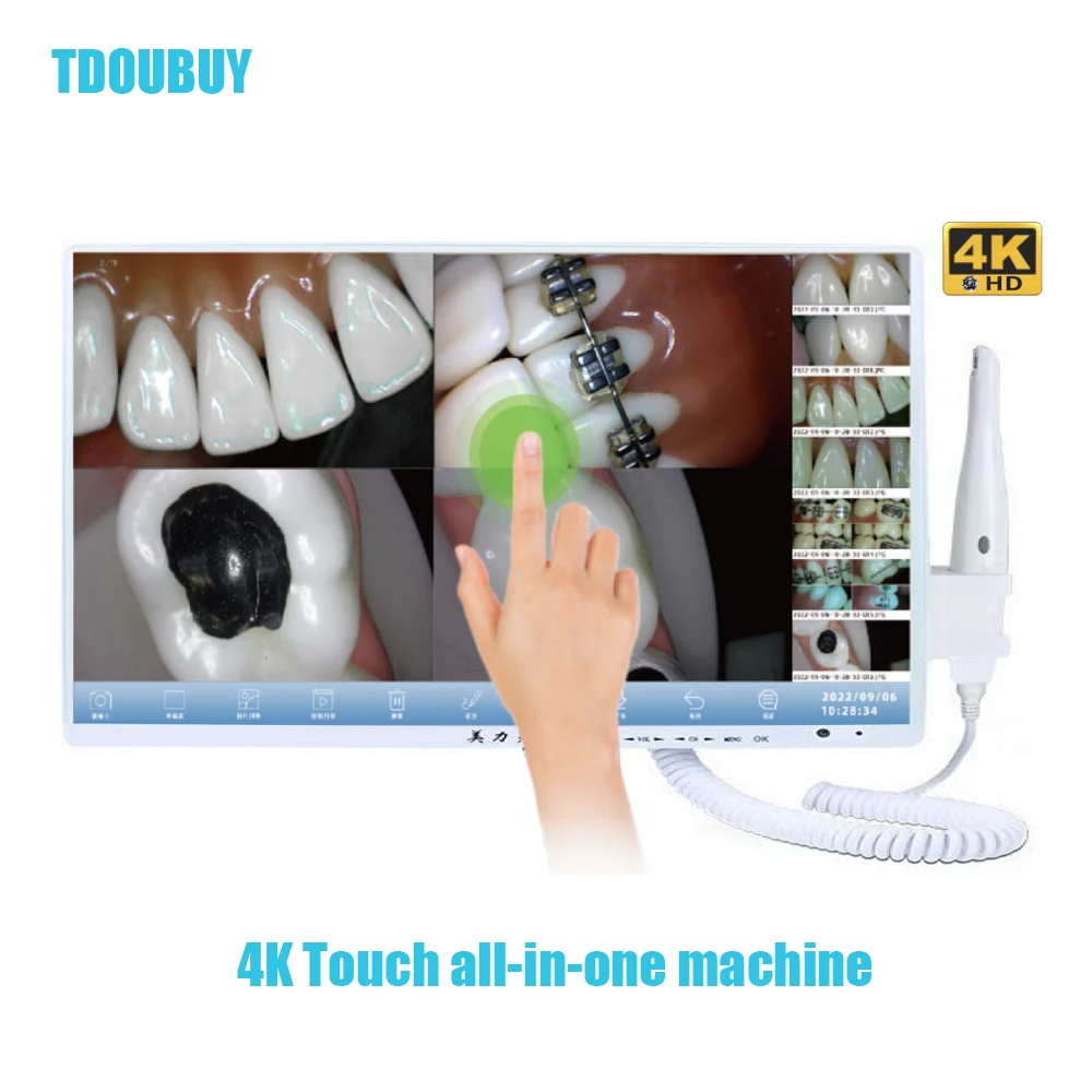 TDOUBUY 4K UHD Dental Intraoralkamera IP67 Wasserdichter Touchscreen CE-zertifiziert für Zahnkliniken und Mundchirurgie Image