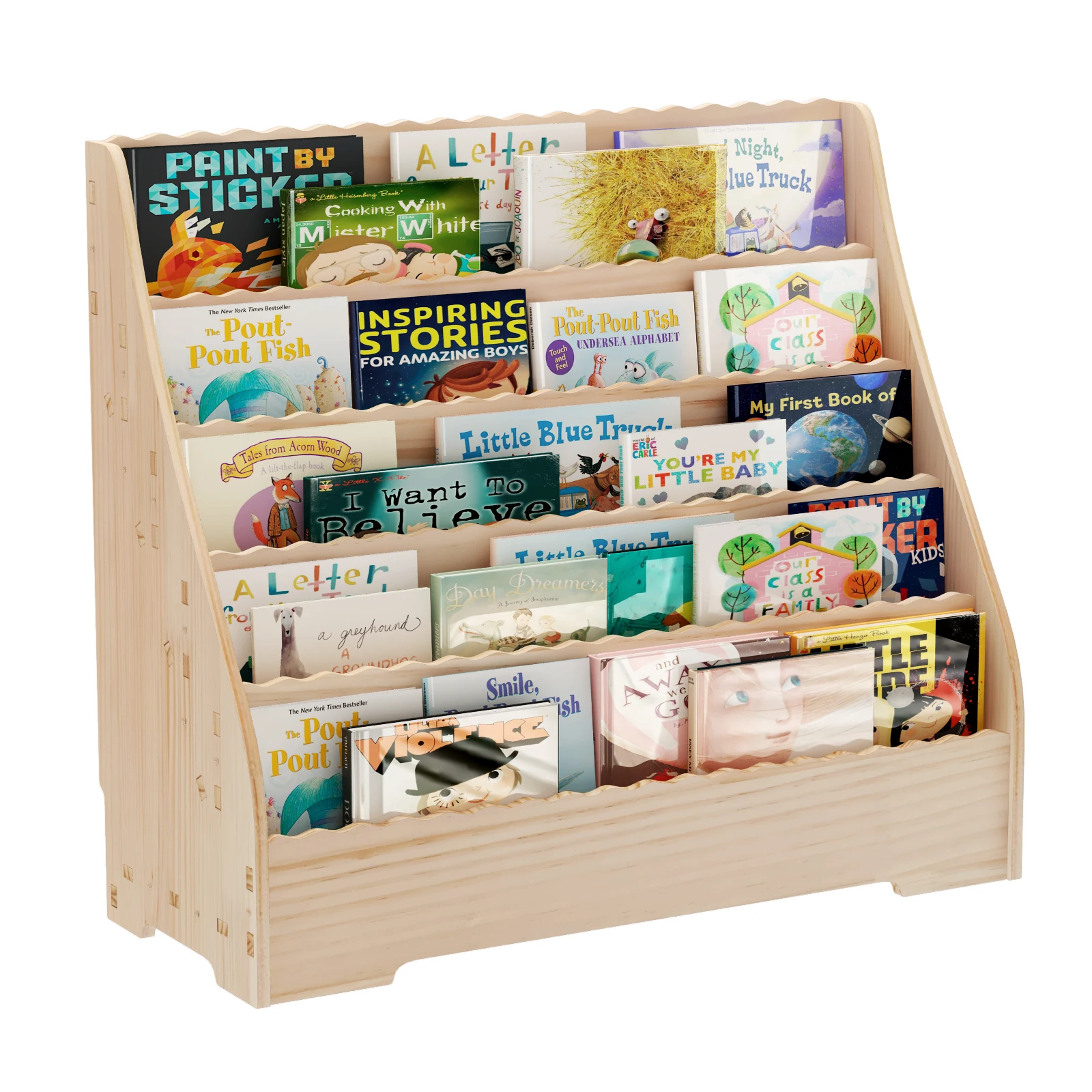 5-stufiges Kinder-Bücherregal, Kinder-Bücherregal aus Holz, multifunktionales Bücherregal für Kleinkinder, Bücherregale für Kinder und Kleinkinder