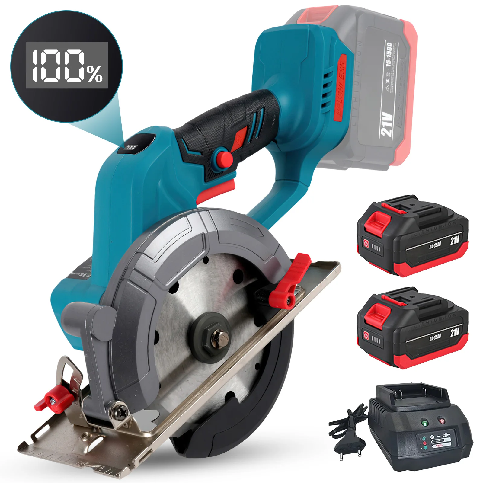 6 Zoll bürstenlose Kreissäge kompakte elektrische Säge Holz Metall Keramik Fliesenschneider Elektrowerkzeug für Makita 18 V Akku Image