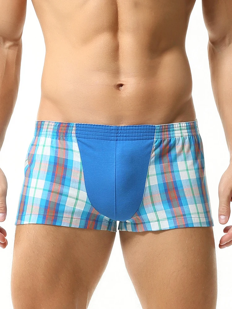 Unterwäsche Herren Aro Hosen Schlafen Dünne Baumwolle Niedrige Taille Sexy Casual Shorts Viereck U-förmige Tasche Hause Hosen Image
