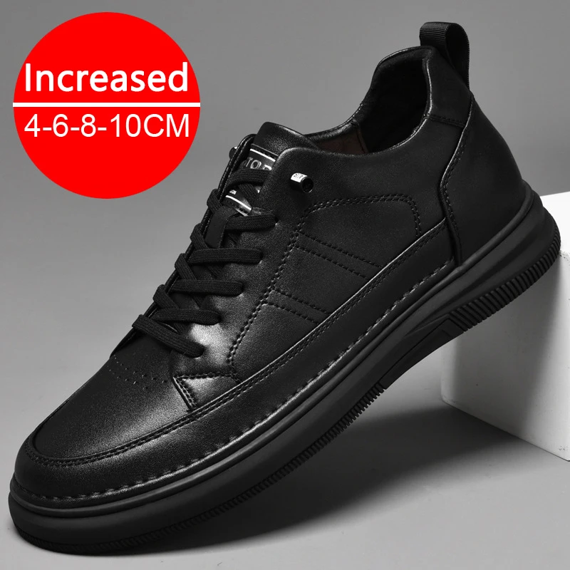Frühling Herbst männer Innere Erhöhung Schuhe Leder Sport Casual Schuhe Unsichtbare Höhe Zunehmende Schuhe Männer Sport Aufzug 8CM