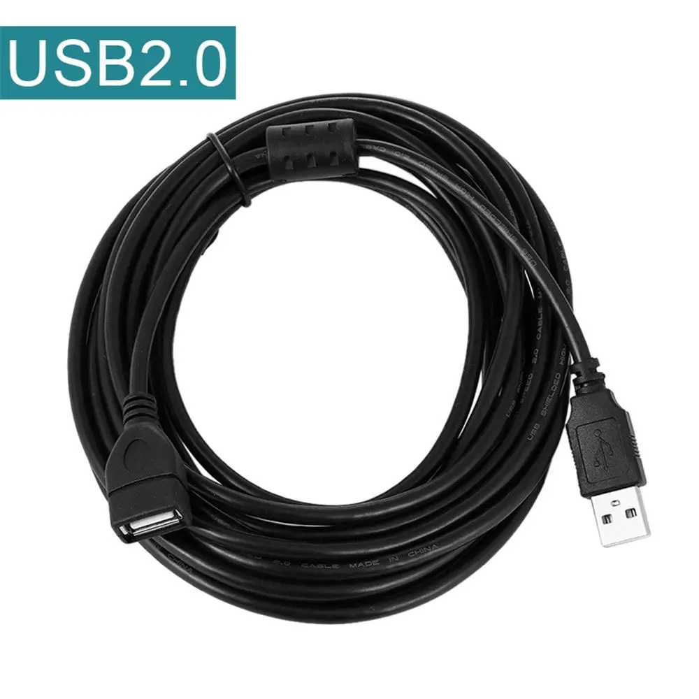 Hohe Qualität 0,6 m 1m 1,5 m 3m 5m USB 2,0 ein Stecker zu einer Buchse Daten synchron isation Ladegerät Verlängerung kabel Kabel schwarz Datenkabel Zubehör Image