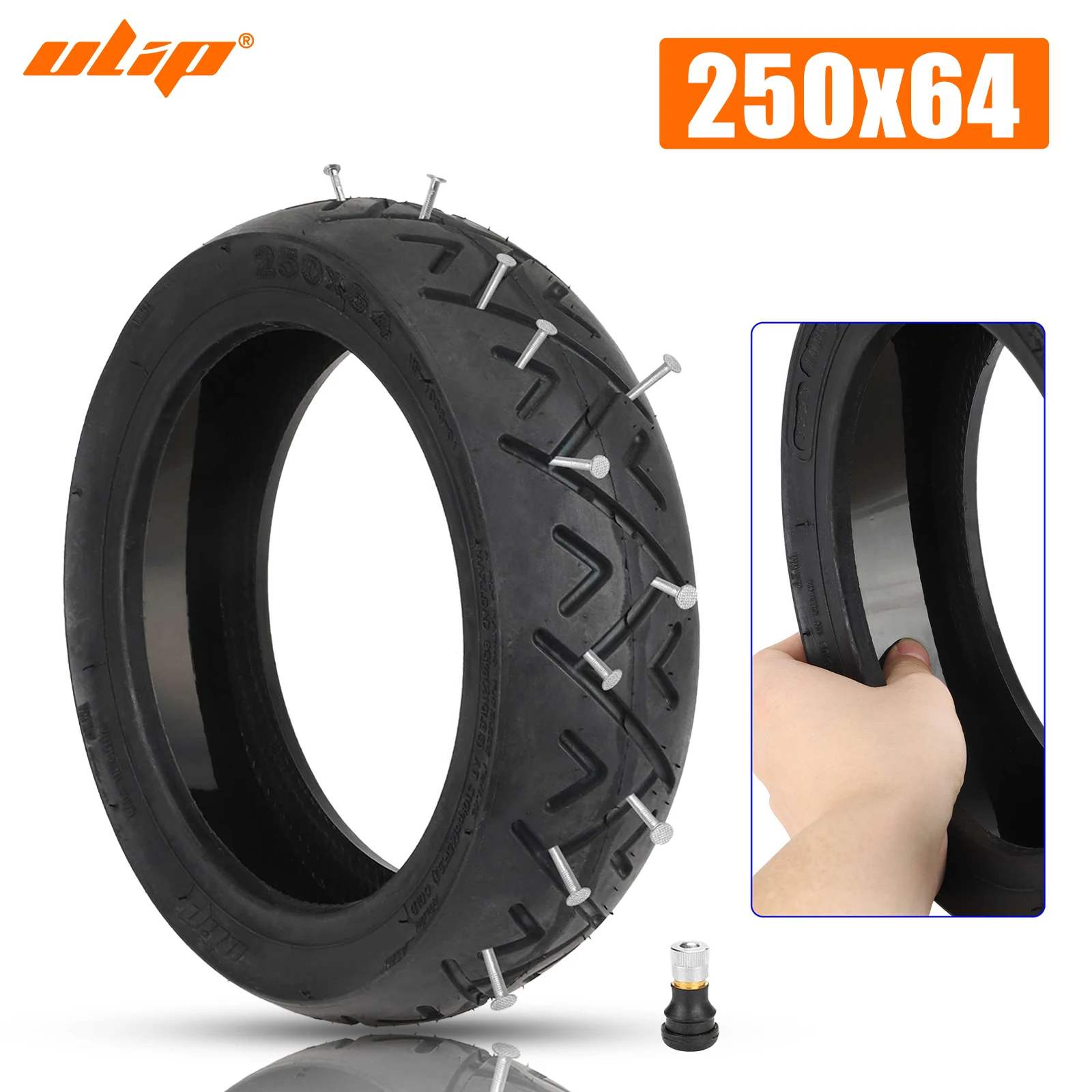 ULIP 250 x 64 selbstreparierender Rollerreifen, integrierter Live-Kleber, pannensicherer schlauchloser Reifen für Xiaomi 4 Ultra Elektroroller Image