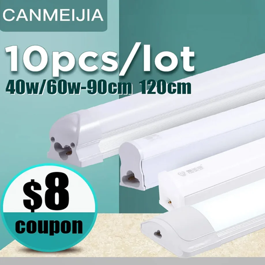 220V 120cm T5 T8 Led Rohr Licht Für Home Led Lampe Rohr Bar 40W 60W kalt Weiß Warm Weiß 4ft Led Rohr licht 1200mm Rohr beleuchtung