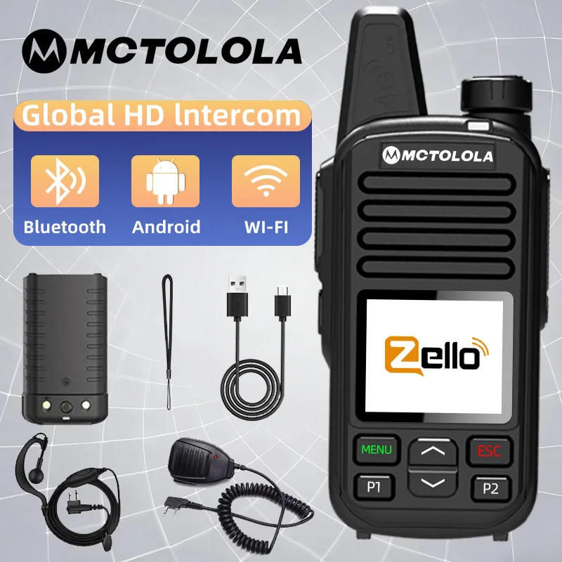 MOTOLOLA 4G Zello Global High-Definition-Klangqualität Walkie Talkie Wi-Fi Android Bluetooth Typ-C Schnellladung Global PTT Image