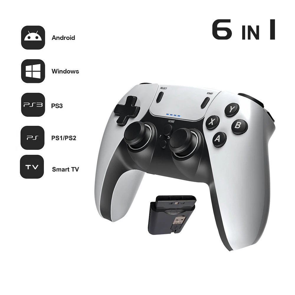 Kabelloser Gaming-Controller für PS1 PS2 PS3 PC Android Drahtloser Controller Videospiel-Handheld-Konsole Unterhaltungs-Gamepad