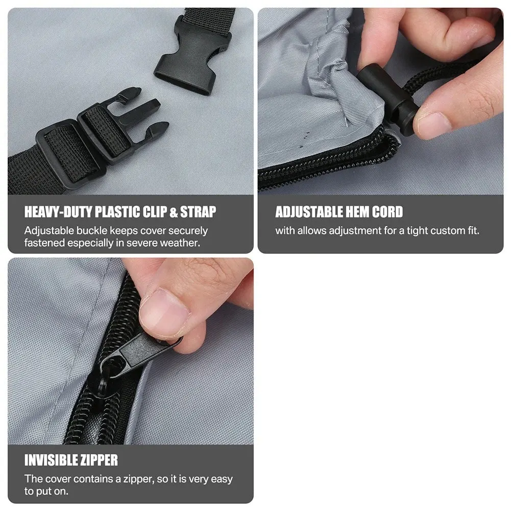 Sonnenschirm-Sonnenschirm-Abdeckung mit Reißverschluss, Anti-UV-Schutzhülle für den Außenbereich, freitragender Sonnenschirm-Regenschutz für Sonnenschirme im Freien Image