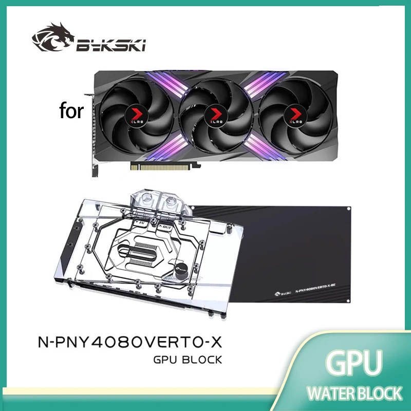 Bykski N-PNY4080VERTO-X Wasserblock für PNY GeForce RTX 4080 Super Founders Edition GPU-Karte/Kupferkühler/Korrosion verhindern Image