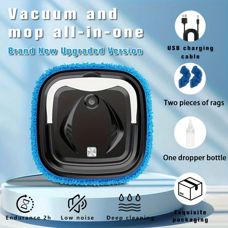 Robot de balayage électrique, nettoyeur à vapeur avec chargeur USB, Machine automatique de nettoyage de sol humide et sec, fournitures de nettoyage ménager, nouveauté